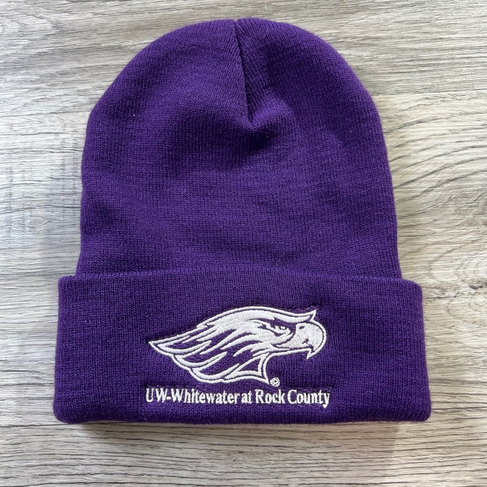 Apollo USA Beanie Mens OS Purple UW-Whitewater‎ Rock County Warhawks Knit Hat